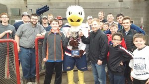 Broomball Hockey group w trophy 2016